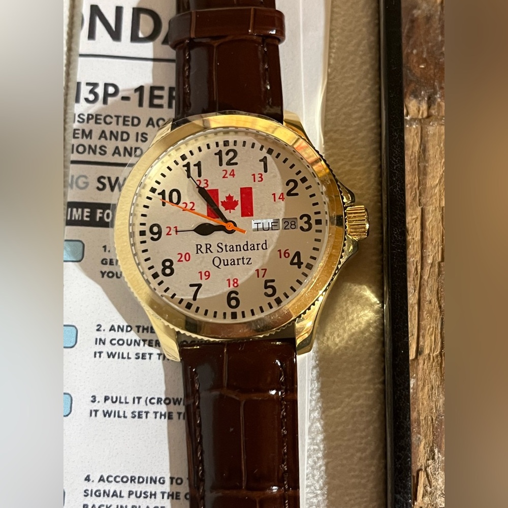Pinnacle Awards Canada Railroad Wristwatch – Ronda 517 Quartz